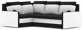 Rohová sedacia súprava MILTON čierno bielej 225 x 175 cm