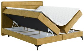 Kontinentálna posteľ 120 cm Horazio (žltá) (s matracom a úl. priestorom). Vlastná spoľahlivá doprava až k Vám domov. 1043377