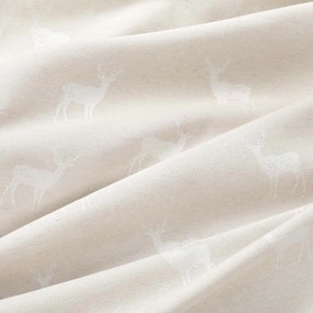 Goldea vianočný behúň na stôl natura – jeleňe na režnej 20x120 cm