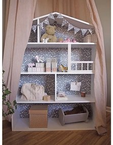 Polička domeček pro panenky bílá