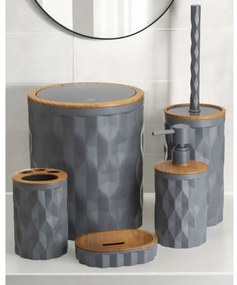 Kúpeľňový set REINA 5 ks antracit/hnedá