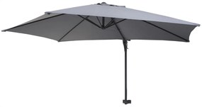 Nástenný slnečník Casoria 3 m polyester hliník/oceľ - sivá