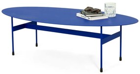 Modrý kovový konferenčný stolík 39x120 cm Mira – Spinder Design