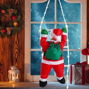 Tutumi Tutumi, LED vianočný Santa Claus na rebríku 240cm XXL 391123A, červená-biela, CHR-03620