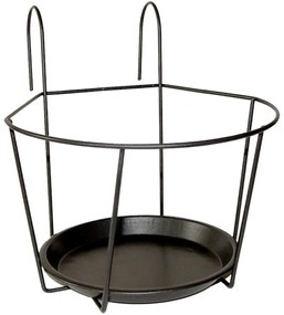 Závesný stojan na kvety GEOMETRY 18x17 cm čierny