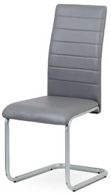 Jedálenská stolička BREMA — kov, ekokoža, šedá / viac farieb Šedá