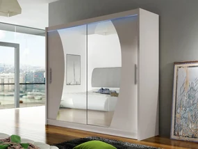 Skriňa London IX, Farby: kašmír, Osvetlenie: osvetlenie LED RGB - farebné