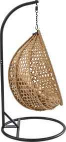 Skládací závěsné houpací křeslo Houseland Lisso XL světle hnědé