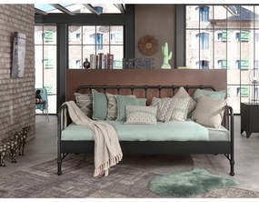 Sivá kovová detská posteľ 90x200 cm BRONXX – Vipack