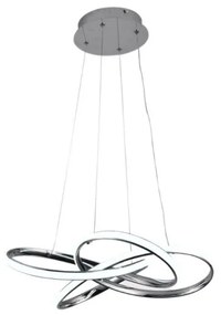 LED Stmievateľný luster na lanku LED/65W/230V 3000-6500K šedá + diaľkové ovládanie