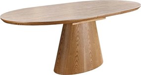 Oválny rozkladací jedálenský stôl Parthenia 160-200 cm dub