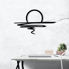 Nástěnná kovová dekorace Sparkle černá