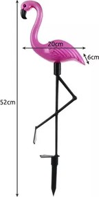 Solárna záhradná lampa Plameniak - 3ks