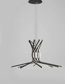 LED luster Narvi 80 čierne