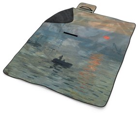 Sablio Plážová deka Impresia, východ slnka - Claude Monet: 200x140 cm