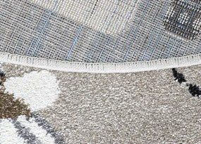 Koberce Breno Kusový koberec VEGAS KIDS kruh 05/SBE, béžová, viacfarebná,120 x 120 cm