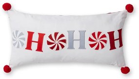 Zamatový dekoračný vankúš s vianočným motívom 60x30 cm Ho Ho Ho – Catherine Lansfield