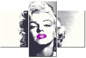 Obraz Marilyn Monroe s fialovými perami (90x60 cm)
