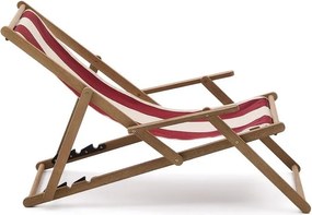 Červené drevené záhradné ležadlo Vilara – Kave Home