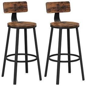 Barová stolička AVEN hnedá/čierna