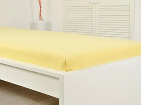 Jersey plachta do detskej postieľky EXCLUSIVE 60x120 cm svetlo žltá