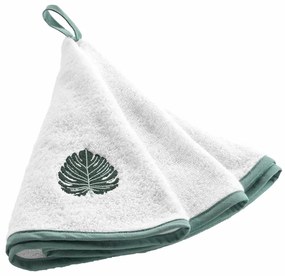 Bielo-zelený froté bavlnený uterák 60 cm Ardenia – douceur d'intérieur