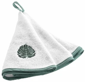 Bielo-zelený froté bavlnený uterák 60 cm Ardenia – douceur d'intérieur