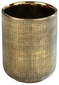 Keramický kelímok na zubné kefky v zlatej farbe Rivara – Wenko