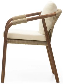 Zahradní židle Rovigo z masivu akáciové dřevo/béžová