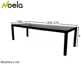 Noela Kovový rozkladací stôl Grande Pasto XXL