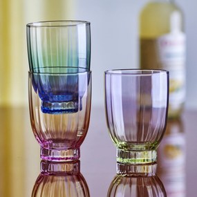 Bloomingville Pohár na vodu Nicoline 330 ml zeleno-modrá