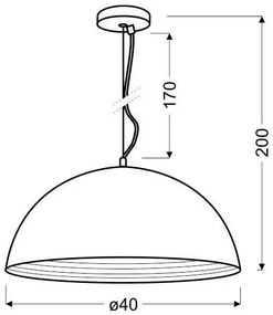 Candellux Chrómový závesný luster 40cm Dorada pre žiarovku E27 31-26378