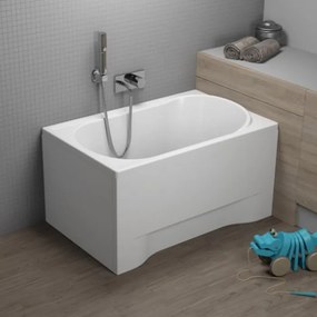 Polimat Akrylátová obdĺžniková vaňa Mini 100x65 (110x70) POLIMAT-Farba: Biela, POLIMAT-Rozmery: 110x70
