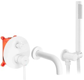 Podomietková vaňová batéria Rea Lungo biela + box