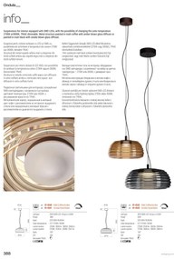 Redo 01-4543 - LED Stmievateľný luster na lanku ONDULA LED/16W/230V čierna/dymová