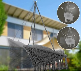 Závěsné houpací křeslo Kali antracit