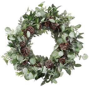 FLORISTA Veniec eukalyptový so šiškami 65 cm