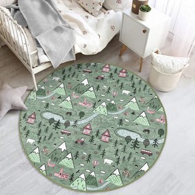Zelený detský koberec ø 120 cm Comfort – Mila Home