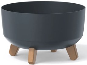 Plastový kvetináč na nožičkách DGRL300L 28,5 cm - antracit