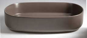 Isvea Isvea, INFINITY OVAL keramické umývadlo na dosku, 55x36cm, taupe, 10NF65055-2H