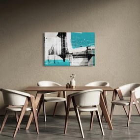 Obraz - Tyrkysová abstrakcia (90x60 cm)