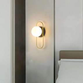 Toolight Toolight, nástenné svietidlo 1xE27 APP1756-1W, zlatá matná-biela, OSW-04316