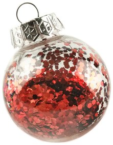 DECOLED Súprava ozdôb, d. 6 cm, červená