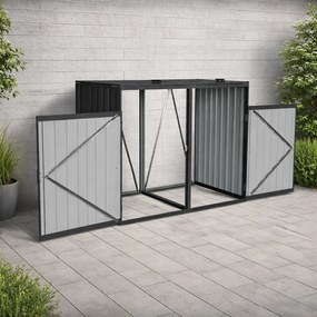 Prístrešok na 2 smetné koše BestBerg BBTS-MK2 / 1,3 m² / 160 × 80 × 122 cm / antracitová