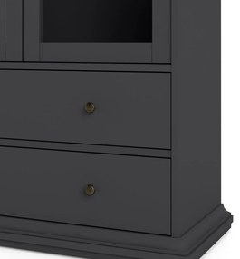 Sivá vitrína 96x201 cm Paris – Tvilum