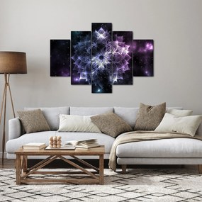Obraz - Lotusová mandala vo vesmíre (150x105 cm)