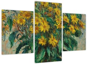 Obraz - Claude Monet, Jerusalem Artichoke Flowers, reprodukcia (90x60 cm)