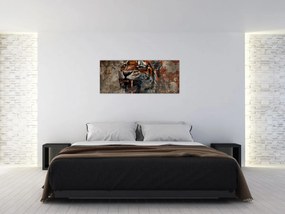 Obraz - Tiger z tehál (120x50 cm)