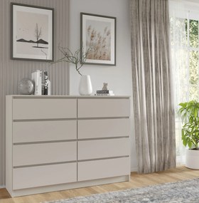 Komoda Maya S8 (kašmír). Akcia -20%. Vlastná spoľahlivá doprava až k Vám domov. 1124948