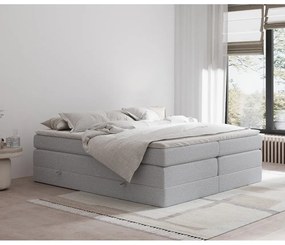 Svetlosivá boxspring posteľ s úložným priestorom/bez čela 180x200 cm Juniper – Maison de Rêve